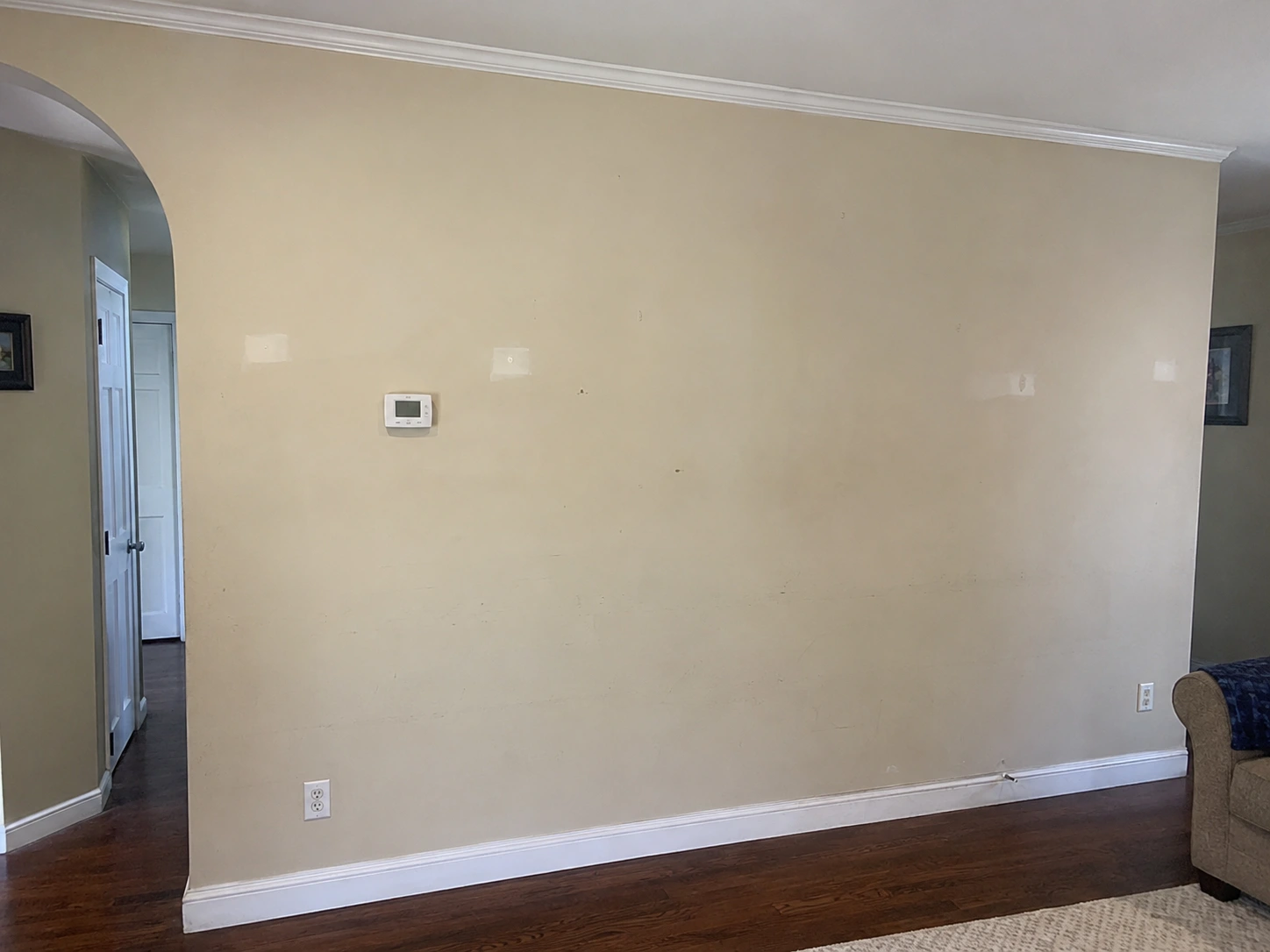 Wall after painting and repair