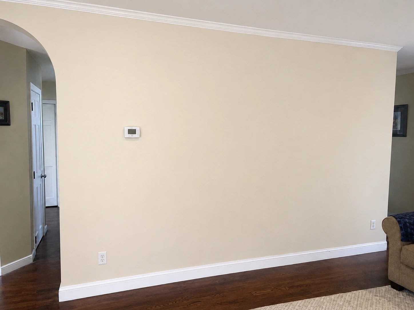 Wall before painting and repair