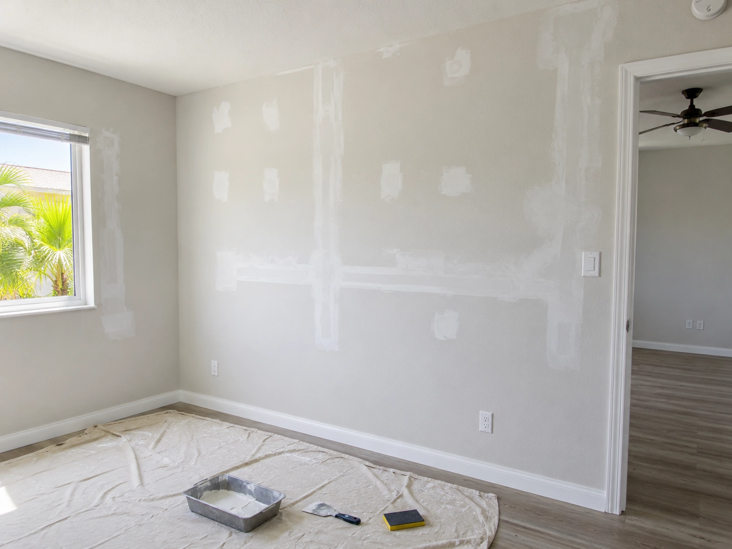 Wall patching before paint